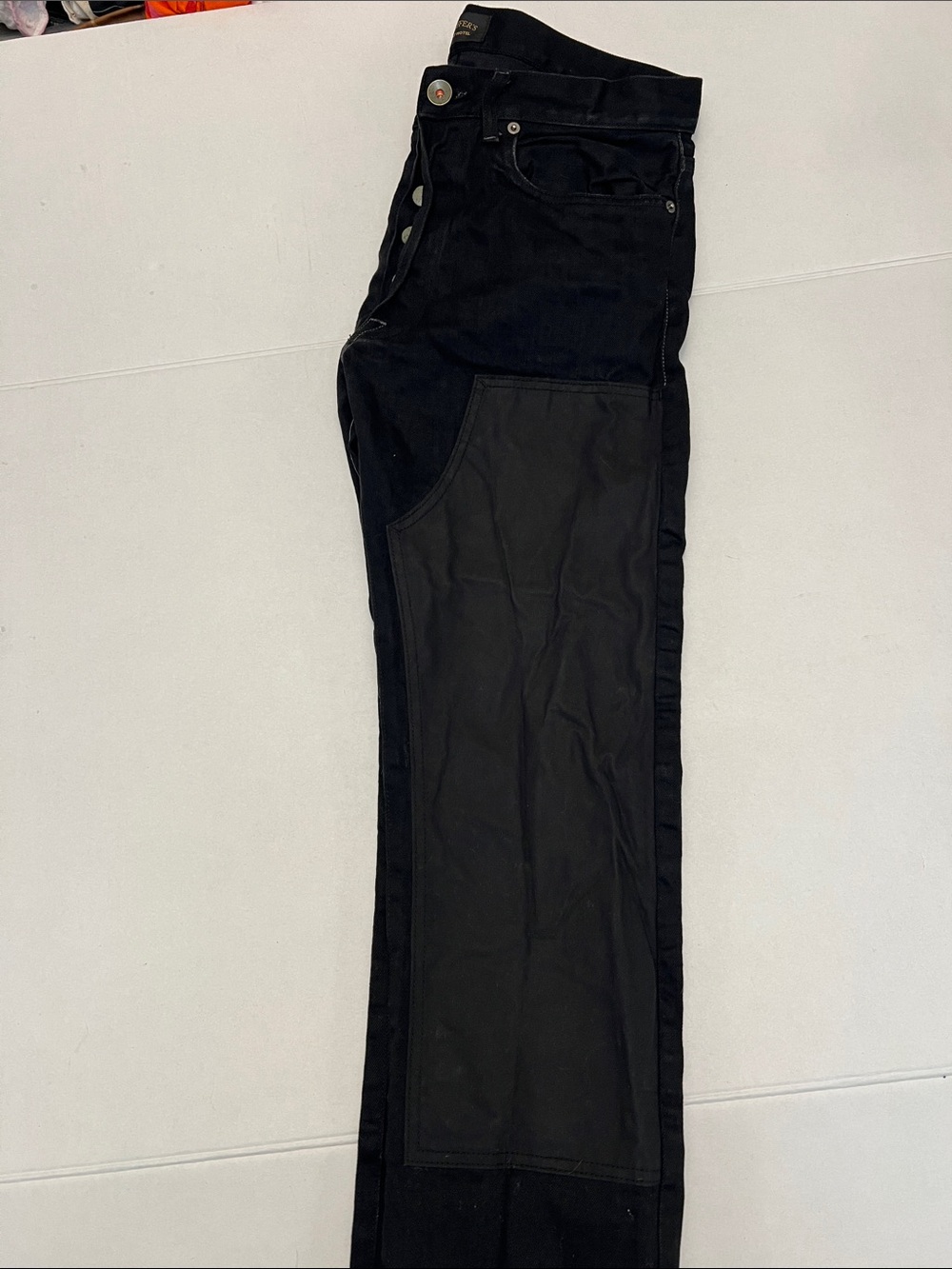 SCHAEFFER’S GARMENT HOTEL MADE IN USA RARE BLACK DOUBLE KNEE JEANS 34x35 - Picture 16 of 16